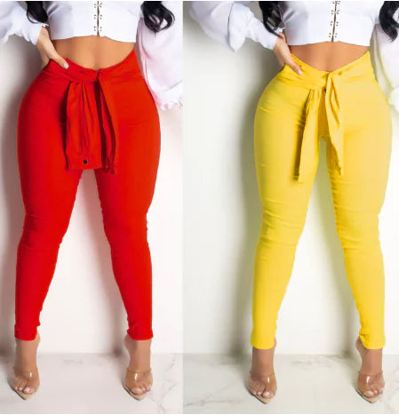 Trendy Women's Stretch Tight Fitting Straight Pants