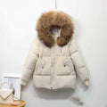 Short Women's Down Jacket with Fur Collar (Fashion)