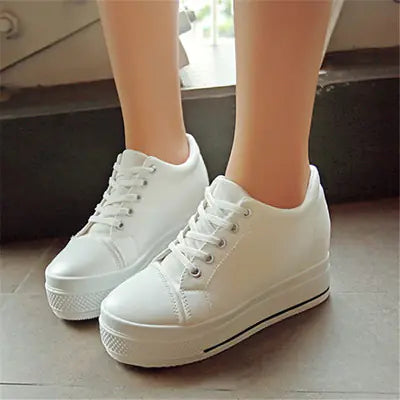 Elevated Casual Canvas Lace-Up Sneakers for Women