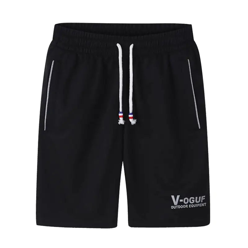 Japanese Retro 5-Point Solid Color Terry Shorts for Men