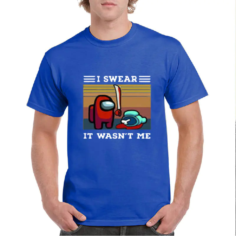 Among Us Cartoon Short Sleeve T-Shirt for Adults