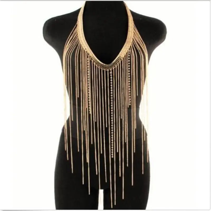 Long Tassel Body Chain - Elegant Design for Women