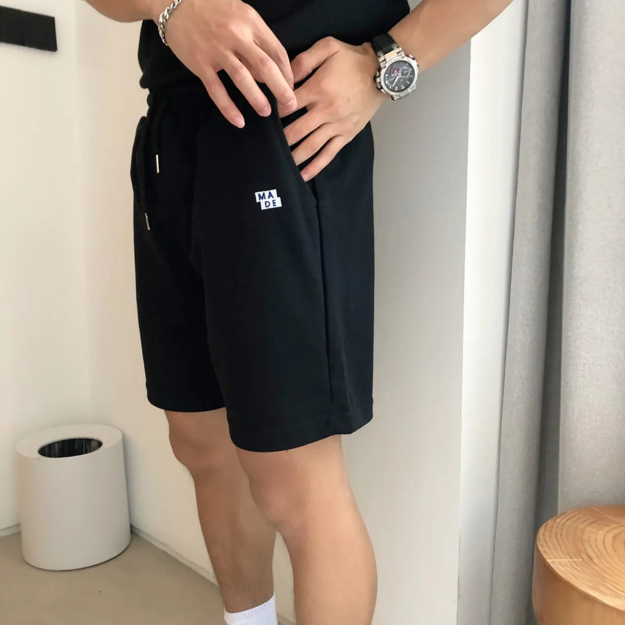 Casual Cotton Sports Suit with Polo Shirt and Shorts