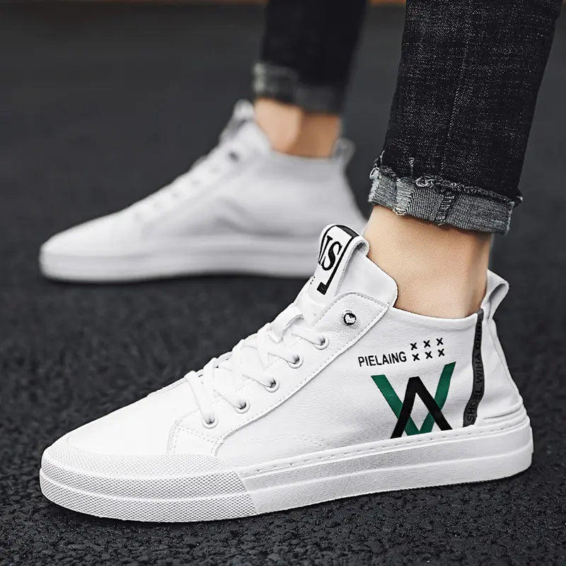 2020 Men's High-Top Canvas Sneakers, Breathable Casuals