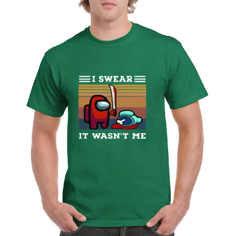 Among Us Cartoon Short Sleeve T-Shirt for Adults