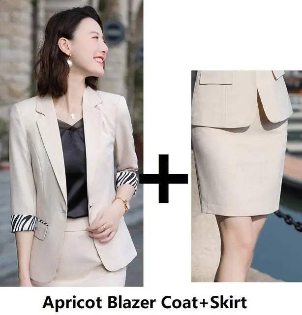 Half-Sleeve Business Suit for Spring and Summer Wear