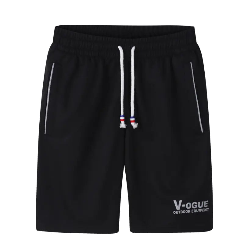 Japanese Retro 5-Point Solid Color Terry Shorts for Men