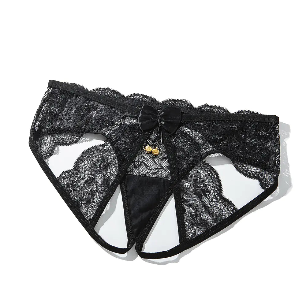 Lace Black Temptation Women's Lingerie with Bells