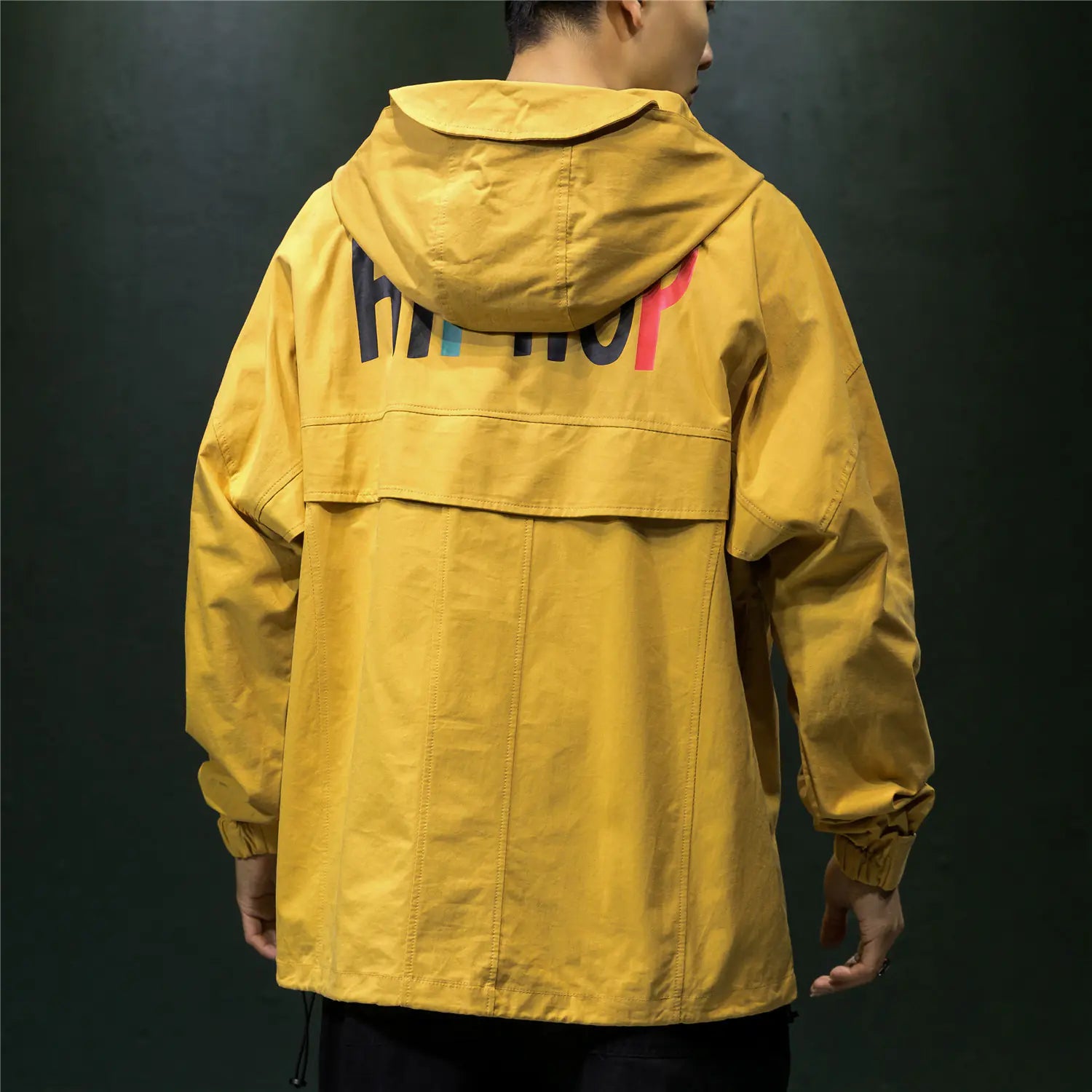 Men's Spring Autumn Hip-Hop Loose Hooded Jacket