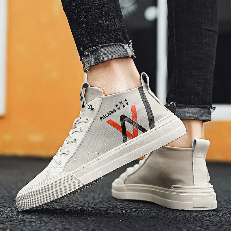 2020 Men's High-Top Canvas Sneakers, Breathable Casuals