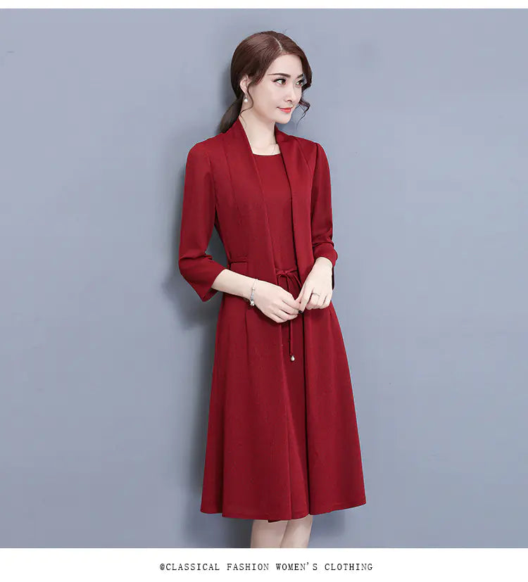 New Mid-Length Women's Dress - Two-Piece Look