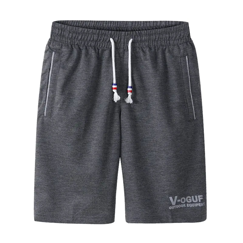 Japanese Retro 5-Point Solid Color Terry Shorts for Men