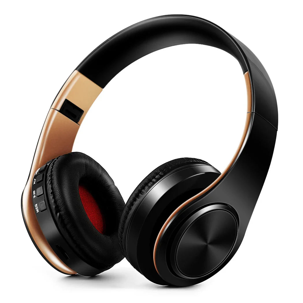 NNEOBA Wireless Bluetooth Headphones Gold