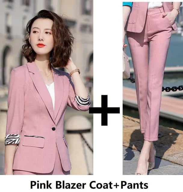 Half-Sleeve Business Suit for Spring and Summer Wear