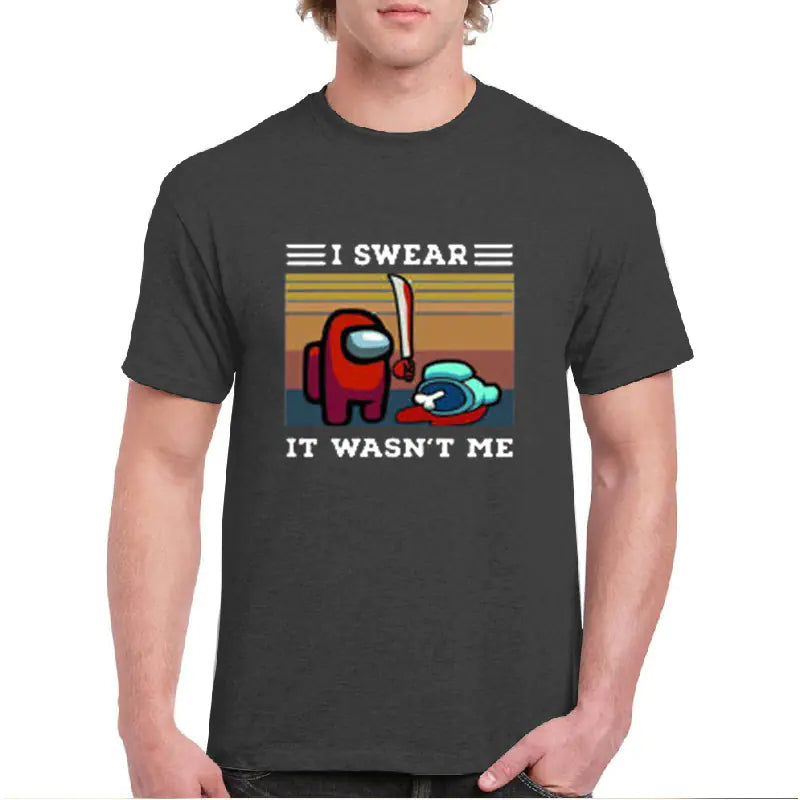 Among Us Cartoon Short Sleeve T-Shirt for Adults