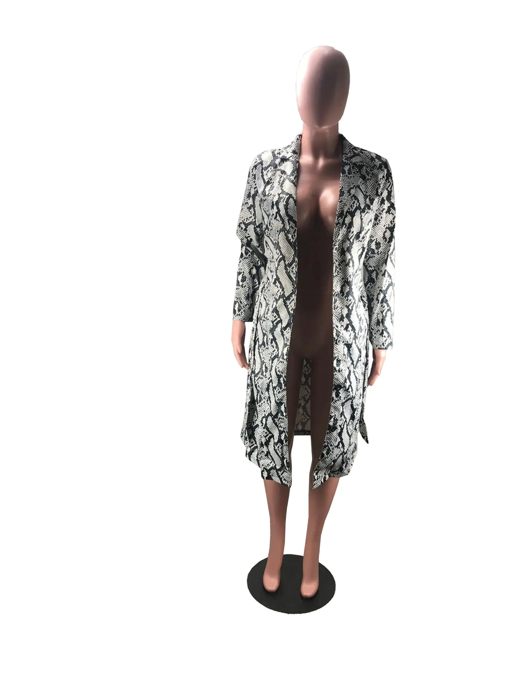 L8099 Women's Digital Print Outerwear Coat