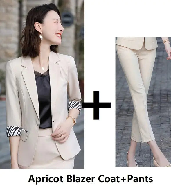 Half-Sleeve Business Suit for Spring and Summer Wear