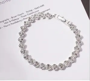 Silver Zirconia Riviera Bracelet (One Piece)
