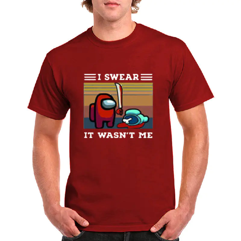 Among Us Cartoon Short Sleeve T-Shirt for Adults