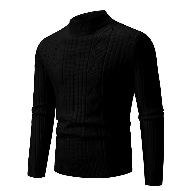Men's Woven Casual Pullover Sweater Top