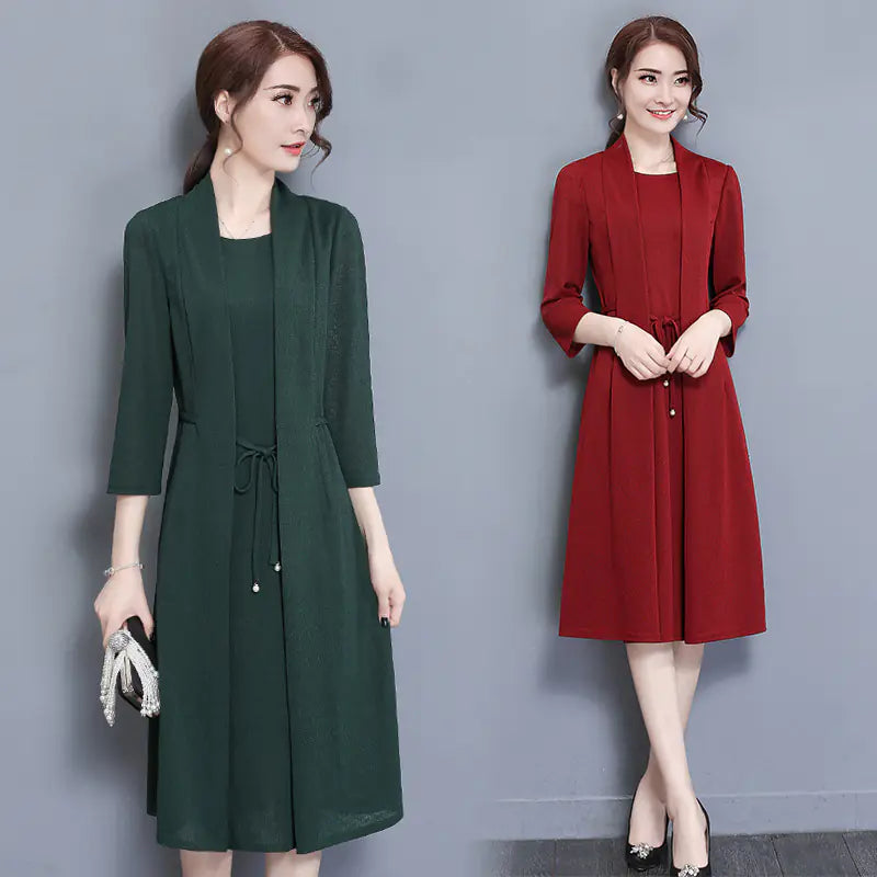 New Mid-Length Women's Dress - Two-Piece Look
