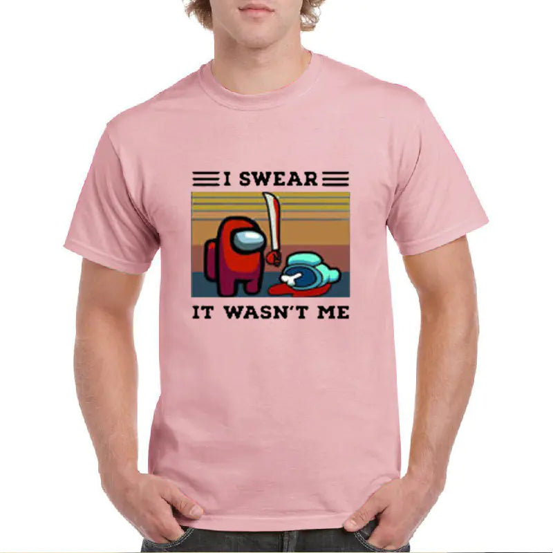 Among Us Cartoon Short Sleeve T-Shirt for Adults