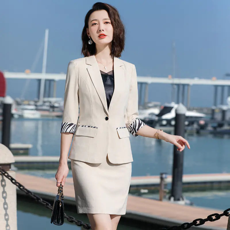 Half-Sleeve Business Suit for Spring and Summer Wear