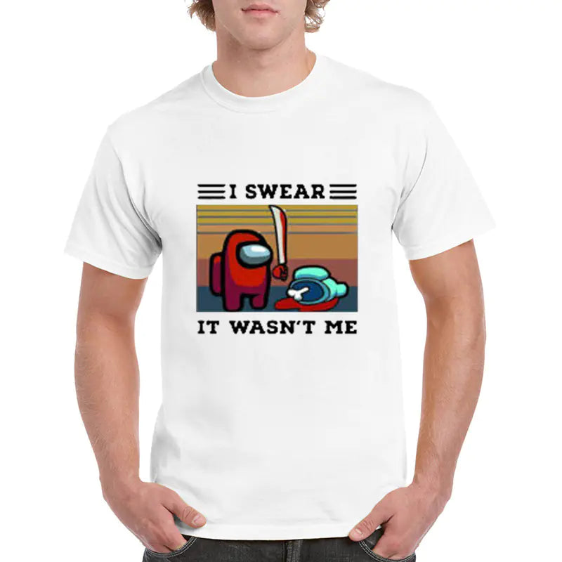 Among Us Cartoon Short Sleeve T-Shirt for Adults