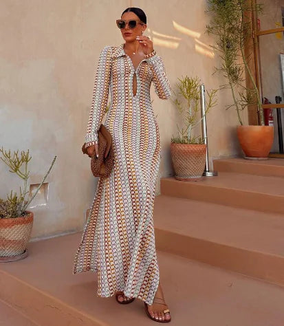 BEC Crochet Maxi Dress with Handmade Lace Details