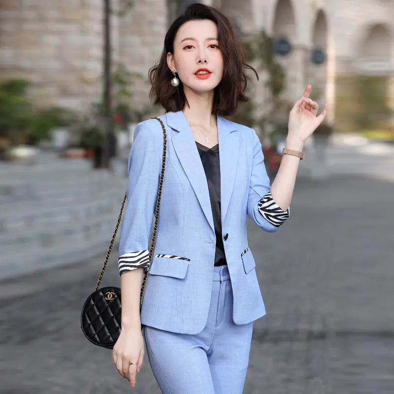 Half-Sleeve Business Suit for Spring and Summer Wear