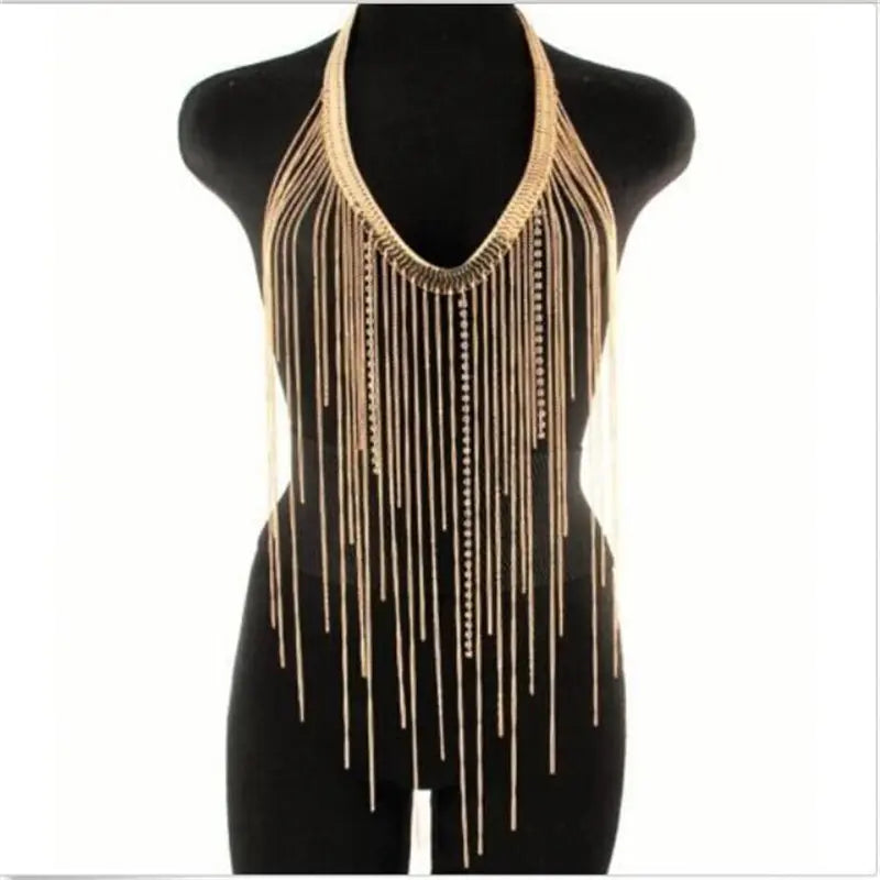 Long Tassel Body Chain - Elegant Design for Women